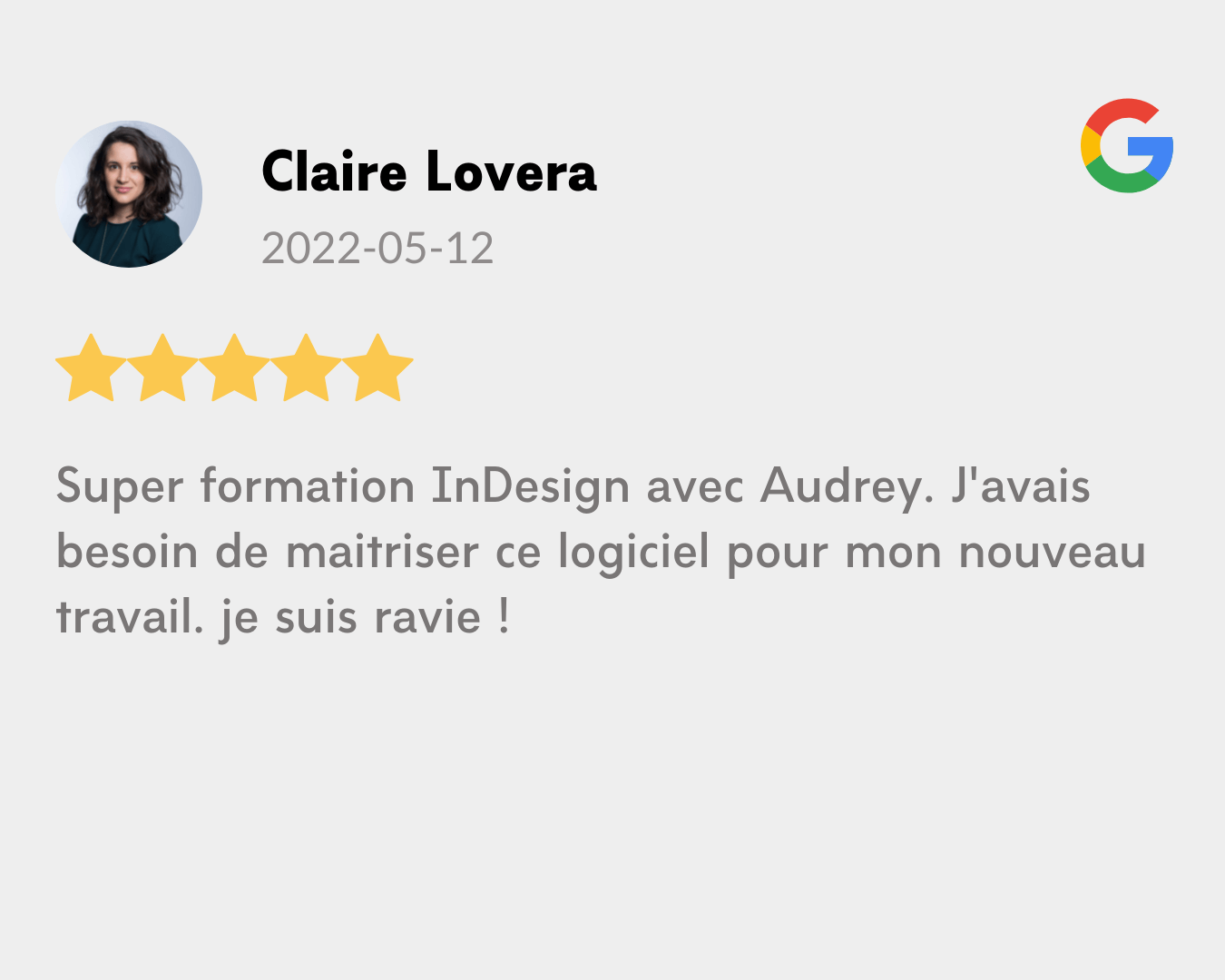 Avis Google Indesign 2 - Tiret du 6